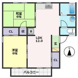 ピュアステイツ一宮中町　Ａ棟の物件間取画像